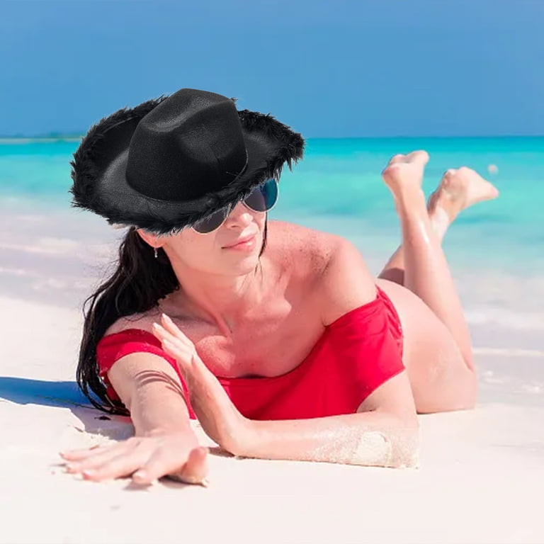 LanSuare Cowboy Hat, Fluffy Shapeable Wide Brim Cowboy Hat  display picture 1