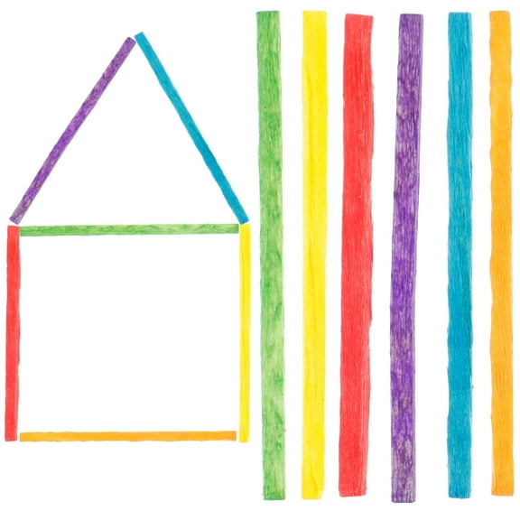 jojofuny 1000Pcs Crafting Sticks Colored Wood Matchsticks Educational Tool For Children Handmade Activities