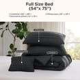 thumbnail image 4 of Cozy Comfort Full Comforter Set, 4 Pieces Soft Pinch Pleat Dark Gray Bedding Set for All Season, 4 of 6