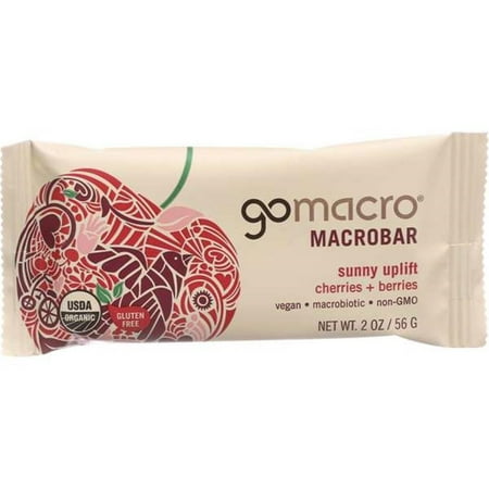 Go Macro Organic Sunny Uplift Cherries and Berries Macrobar, 2 Ounce - 12 per case.