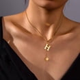 thumbnail image 2 of Initial Necklaces for Women Alphabet Necklace Gold Name Necklace Ladies Fashion Gold Jewelry Personalized Initial Tag Pendant Necklace, 2 of 6