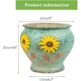 thumbnail image 5 of Sungmor Ceramic Hand Painted Succulent Flower Pots, 9 Inch Large Pottery Pots for Indoor Outdoor Plants, Decorative Ceramic Vase for Flower Arrangement Home Decor, Vintage Centerpieces Flowerpot, 5 of 7