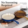 thumbnail image 4 of MF Studio 7-Piece Enameled Cast Iron Cookware Sets, Heavy Duty Ceramic Coated Pots and Pans Set, Blue Dutch Ovens Set, 4 of 8