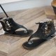 thumbnail image 5 of Sandalias planas romanas para mujer con correa abatible y punta redonda informales a la moda de verano Wmkox8yii  shjk2642, 5 of 9