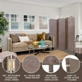thumbnail image 3 of FDW 6 Panel Simple Pastoral Style Foldable Porch Living Room Office Room Divider,Brown, 3 of 7