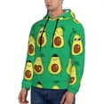 thumbnail image 3 of Uemuo Cartoon Fruit 1 Pattern Men's Hoodie - Casual Pullover Hoodie with Kangaroo Pocket, Stylish Hooded Sweatshirt for Everyday Wear-3X-Large, 3 of 7