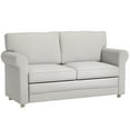thumbnail image 1 of HOMCOM 59" Loveseat Sofa for Bedroom, 2-Seater Couch, Light Grey, 1 of 10