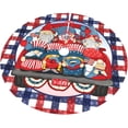 thumbnail image 2 of July 4th Patriotic Cute Truck Gnome Plaid 36 Inch Christmas Tree Skirt Carpet Mat Funny Party Decor Supplies for Xmas Halloween Decorations Occasion, 2 of 6