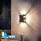 thumbnail image 3 of Modern 8W COB LED Indoor Outdoor Wall Light, IP65 Waterproof Aluminum Wall Lamp, 3000K Warm White Light for Garden Corridor Bedroom, Black, 3 of 5