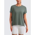 thumbnail image 2 of Remera CRZ YOGA Suave y Holgada para Yoga Gris Salvia Talle S, 2 of 6