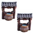 thumbnail image 2 of MasteelfCA 2Pcs Mini Landscape Micro Garden Ornament Simulation Well Adornments Fish Tank Decor, 2 of 8