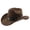 Z1-Coffee, variant on Western Cowboy Hat for Men Women, Classic Drawstring Cowgirl Hats Cattleman Suede Cowboys Hats with Horse Bolo Tie
