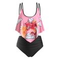 thumbnail image 1 of Tamaño más orientales del dragón Imprimir volantes baño tankini Rosegal Camisetas sin mangas de talla grande, 1 of 5