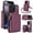 Dark Purple, variant on Fashion Crossbody lanyard zipper wallet leather phone case for iPhone 17 Air 16E 16 Pro Max 15 Plus 14 13 12/12pro 11 wrist strap cards Solt cover