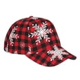 thumbnail image 3 of Haiem Snowflakes On A Buffalo Plaid Baseball Cap Dad Hat Cotton Soft Adjustable Fashion Hats for Men Women Unisex Style Headwear, 3 of 9