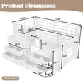 thumbnail image 2 of Harper & Bright Designs Twin Size Low Loft Bed with Storage Drawers and Shelves, Metal Loft Bed Frame with Lights, Light White, 2 of 15
