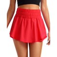 thumbnail image 1 of Shorts CRZ YOGA Falda con Volantes de Cintura Alta Rojo Profundo Talle S, 1 of 4