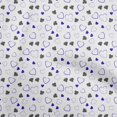 thumbnail image 1 of oneOone Viscose Chiffon Medium Blue Fabric Poker Card Sewing Craft Projects Fabric Prints By Yard 42 Inch Wide, 1 of 4