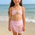 thumbnail image 4 of Edvintorg Girls Bathing Suit 3 Piece Swimsuit Adjustable Straps Swim Bikini Top with Bottom Cover Up Skirt Teen Clothes Size 7-16, 4 of 6