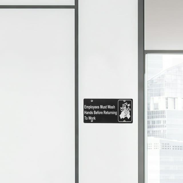 Luxshiny Wash Hands Sign In White For Informative Hygiene Compliance 1Pcs