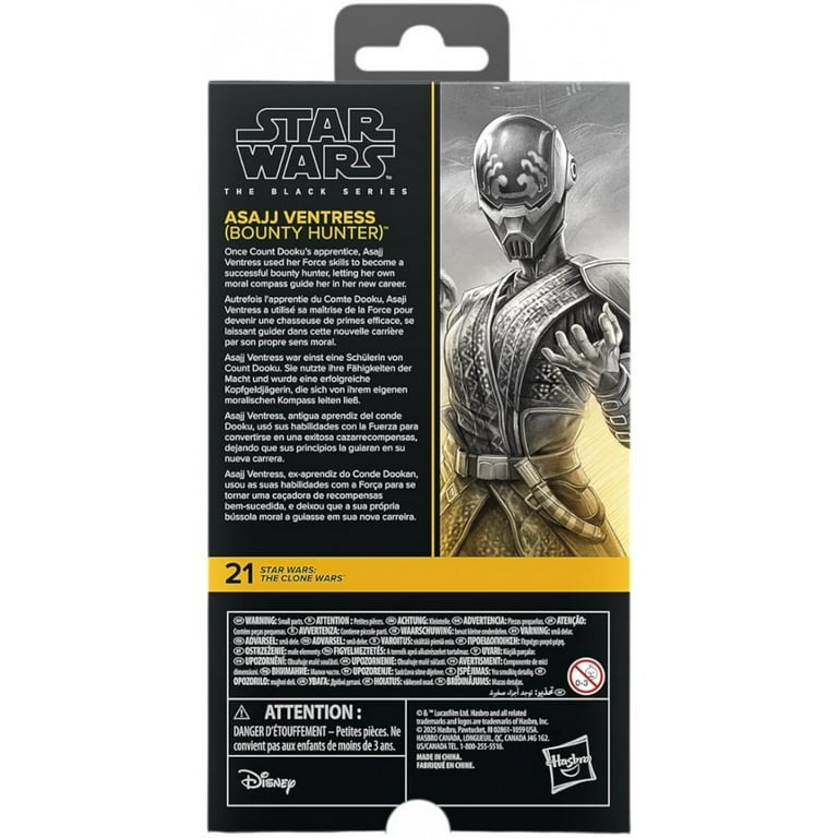 Star Wars Black Series Asajj Ventress Clone Wars Bounty Hunter