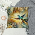 thumbnail image 2 of BCIIG Blue Orange Hummingbird Bird Teal Aqua Red Flowers Throw Pillow Covers Cushion Case Polyester Home Decorative  Square for Couch Living Room Bedroom Car, 2 of 5