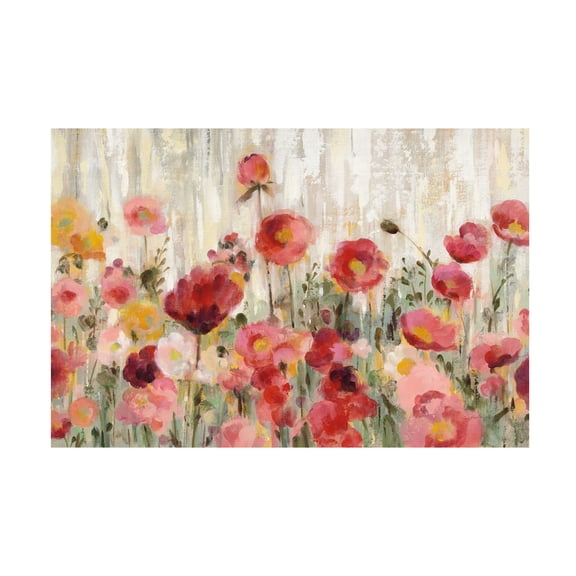 Trademark Fine Art Silvia Vassileva Sprinkled Flowers Crop Canvas Wall Art - 16x24