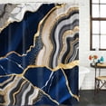 thumbnail image 3 of Blue Marble Waterproof Fabric Shower Curtain,Grey Gold Texture Vintage Farmhouse Art Waterproof Fabric Shower Curtain for Bathroom Curtains Bathtubs Hotel Shower Curtains with 12 Hooks Standard 60x72, 3 of 8