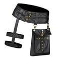 thumbnail image 3 of Gothic Steampunk Punk Waist Pack Shoulder Bag Purse bag Purse Black PU Black, 3 of 8