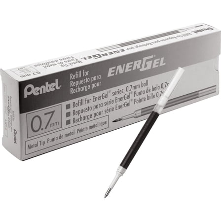 Refill Ink - For EnerGel Gel Pen, 0.7mm Metal Tip, Medium, Black Ink