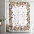 thumbnail image 5 of Spring Easter Shower Curtain Set, Waterproof Shower Curtains for Bathroom, Colorful Eggs Botanical Bunny Plaid Washable Fabric Cloth Bath Curtain for Bathtub Decoration with Hooks 60x72 Inches, 5 of 9