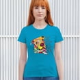 thumbnail image 3 of Tee Hunt Dean Russo Colorful Neon Dog T-Shirt How Your Soul is Women's T-Shirt Tee, Light Blue, X-Large, 3 of 5