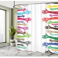 thumbnail image 5 of Ambesonne Colorful Shower Curtain, Charity United Hands, 69"Wx75"L, Multicolor, 5 of 5
