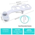 thumbnail image 2 of yeacher Bidet Intelligent pour Toilette Non Électrique avec Double Pulvérisation, Débit d'Eau Froide Réglable, Installation Facile pour Tous les Âges, Matériau ABS, Blanc, Ajustement Universel (R.-U./UE/AU), 2 of 6