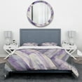 thumbnail image 2 of Designart 'Geometric Purple Glacier' Geometric Duvet Cover Set, 2 of 4