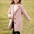 thumbnail image 3 of Dursoulink Wool Trench Coat for Kids Notched Lapel Mid-Long Overcoat with Pockets, Sizes 4Y-15Y, 3 of 9