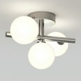 thumbnail image 3 of Artika Bloom Modern Flush Mount Ceiling Light Fixture, Brushed Nickel, 3 of 5