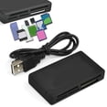 thumbnail image 1 of Noir pour Carte Mémoire SD vers USB Adaptateur Lecteur Lecteur Multicarte Prend en Charge 64 Go, 1 of 4