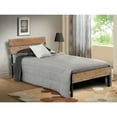 thumbnail image 2 of OS Home and Office Furniture 38.25" Wood Twin Bed with Metal Base in Brown, 2 of 10