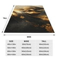 thumbnail image 3 of Honeii Luxurious Gold Flow Print Fleece Blanket - Throw Blanket for Bed, Sofa, Couch, Camping, and Travel , Microplush Ultra Soft Warm Blanket-60"x50", 3 of 7