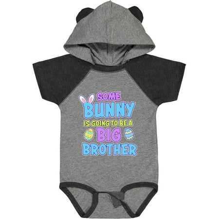 

Inktastic Some Bunny is Going to Be a Big Brother with Bunny Ears and Eggs Gift Baby Boy Bodysuit