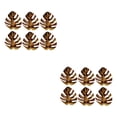 thumbnail image 1 of Bewildely Servilletero de 6 piezas, anillo de malla de cobre con diamantes de imitación, chapado en simulación, forma de hoja inmarcesible, Oro 2piezas, 1 of 6