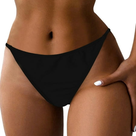 WERYOUNG Women High Waist Bikini Bottoms Swim Briefs Beach Shorts Ruched Bottom High Cut Swim Bottom Full Coverage Sports Yoga Shorts Swimbottom Summer Tropical Vacation Swimwear Relaxed Fit Black S