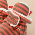 thumbnail image 7 of Quealent Baby Booties Cozy Fleece Slippers Soft Baby Shoes With Gripper Soles, Winter Infant Newborn Crib Sock Shoe Warm Footwear First Walkers Brick Red for Size 5.5, 7 of 7
