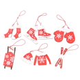 thumbnail image 4 of Gibobby Suministros de decoración navideña de 6 piezas, colgante de paquete de esquí de , ropa con raquetas de nieve, sombrero, trineo, adornos para árboles de Navidad(RD2), 4 of 4