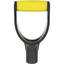 D-type Shovel Handle Herringbone Steel Fork (yellow Black (inner Diameter 3.2 Cm) 1pcs) Garden Grip Scoop Work