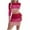 Pink, variant on MOJOGO 2 Piece Set for Women Casual Pullover Sweater Tops Bodycon Mini Skirt Spring Fall Striped Two Piece Set Blue M