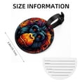 thumbnail image 5 of Monkey 2Pcs PU Leather Round Luggage Tags with Privacy Cover and Name ID Tag for Suitcase, Handbags, Backpacks, School Bags, 5 of 6