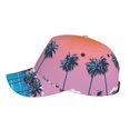 thumbnail image 5 of Naloa Original Classic Low Profile Hat Men Women Baseball Cap Dad Hat Adjustable Unconstructed Beach with Palm Trees Print Cap, 5 of 9