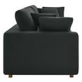 thumbnail image 3 of Modular Sofa Couch, Black, Fabric, Living Kitchen Cafe Bistro Hospitality Restaurant, Modern Contemporary HB33512, 3 of 8